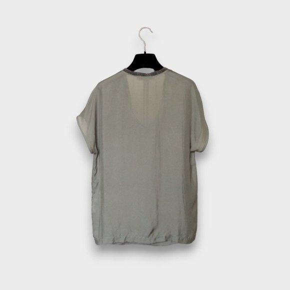 Fabiana Filippi Silk top sequins size 2 - Picture 3 of 8